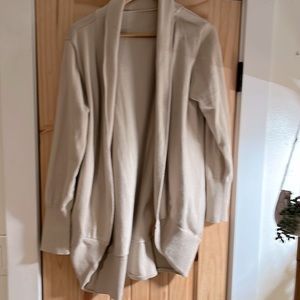 XL tan cardigan.